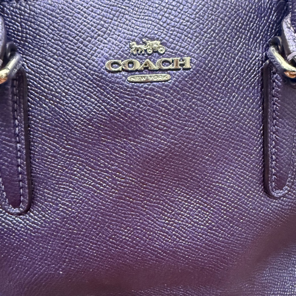 Coach Metallic Purple Crossbody Bag - Picture 4 of 12